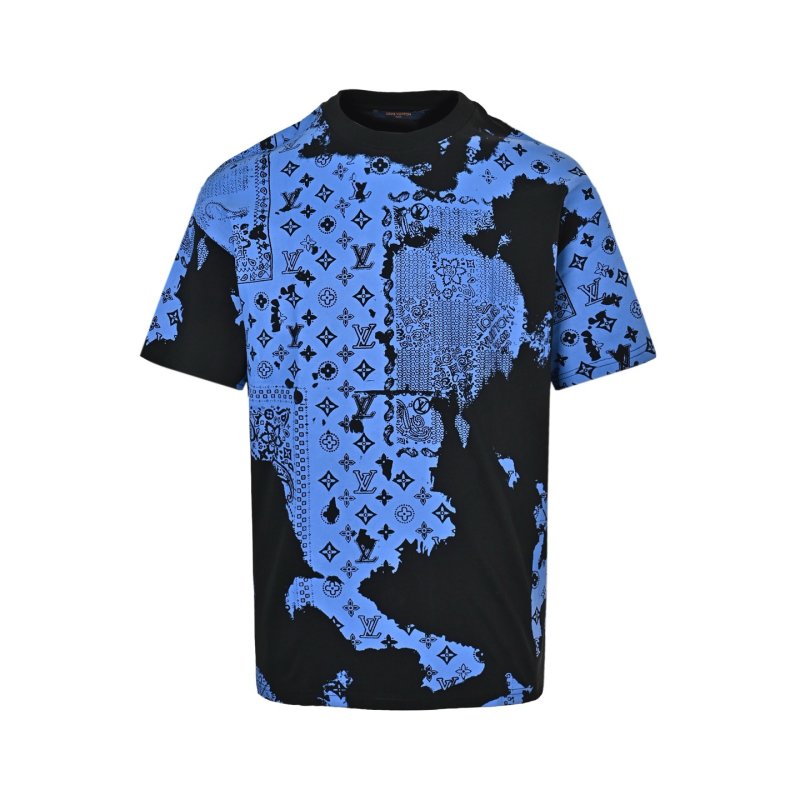 Louis Vuitton Monogram Bandana Blue & Black Short Sleeve T-Shirt view
