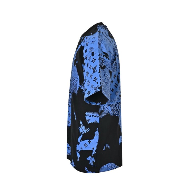 Louis Vuitton Monogram Bandana Blue & Black Short Sleeve T-Shirt view