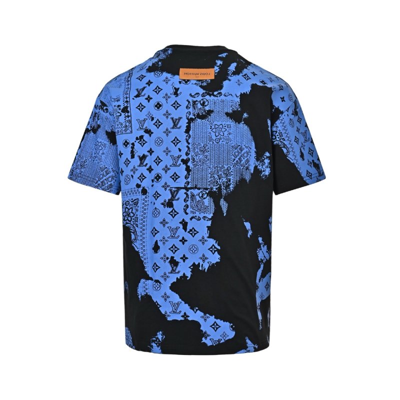 Louis Vuitton Monogram Bandana Blue & Black Short Sleeve T-Shirt view