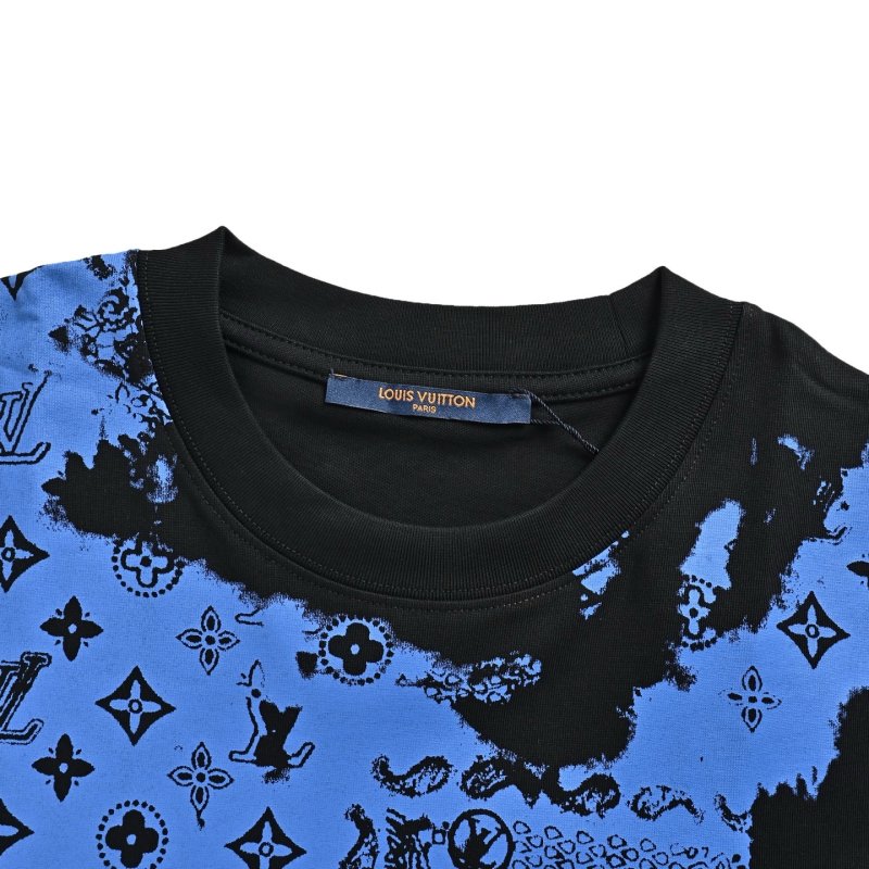 Louis Vuitton Monogram Bandana Blue & Black Short Sleeve T-Shirt view