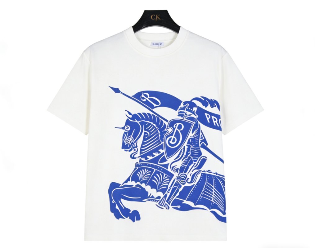 Blue & White Graphic Print Short Sleeve T-Shirt view