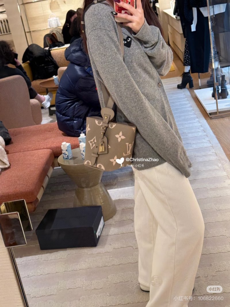Louis Vuitton Monogram Canvas Shoulder Bag Taupe view