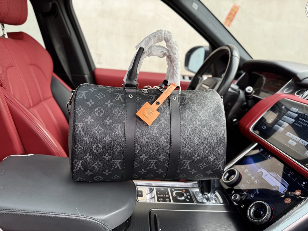 Louis Vuitton Keepall Bandoulière 35 Black Monogram Travel Bag view