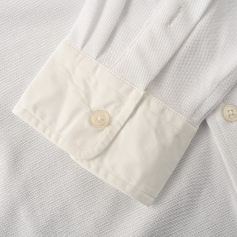 Loro Piana White Button-Down Oxford Shirt view