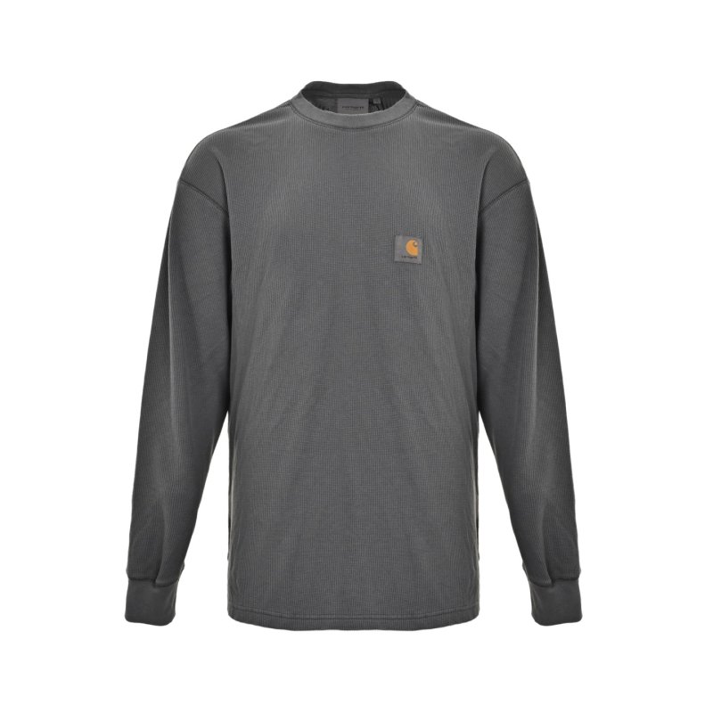 Carhartt WIP Long Sleeve Pocket Tee Charcoal view