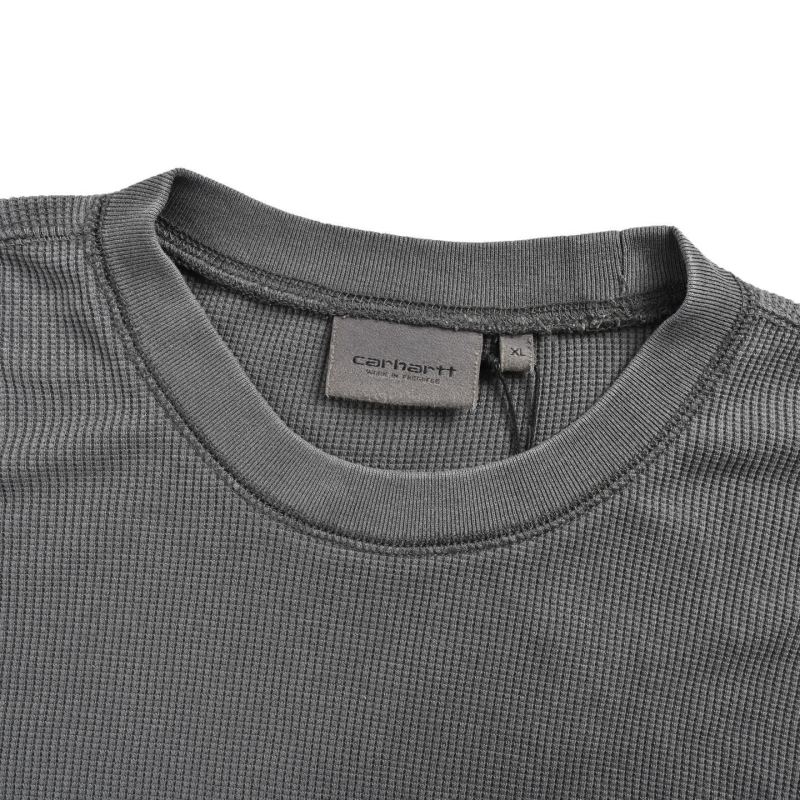 Carhartt WIP Long Sleeve Pocket Tee Charcoal view