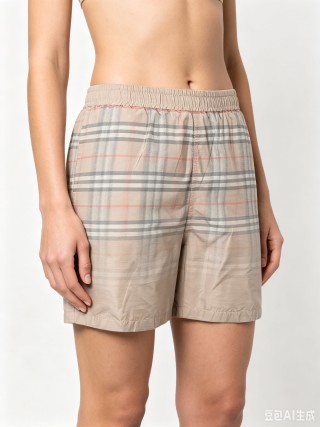 Burberry Beige Check Swim Shorts view 2