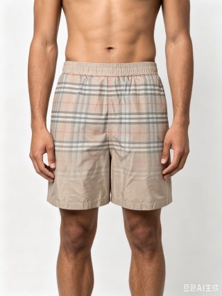 Burberry Beige Check Swim Shorts view 3