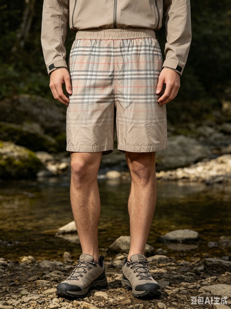 Burberry Gradient Check Swim Shorts - Beige view