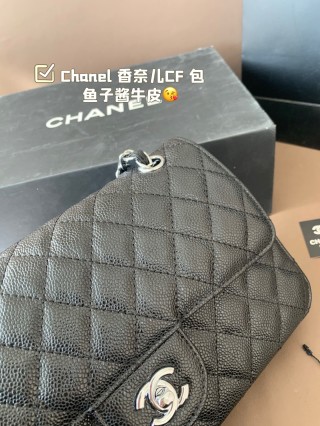 Chanel Classic Flap CF Caviar Leather Shoulder Bag Black view 2