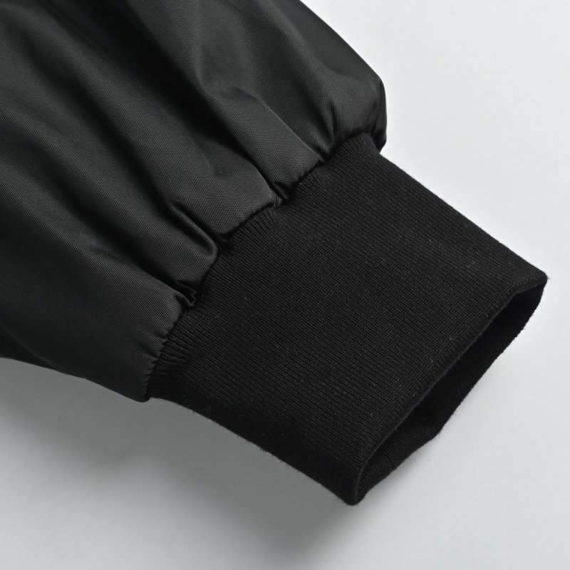 Black Puffer Jacket with Stand Collar view