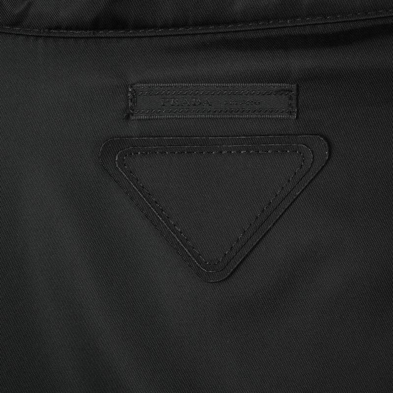 Black Puffer Jacket with Stand Collar view