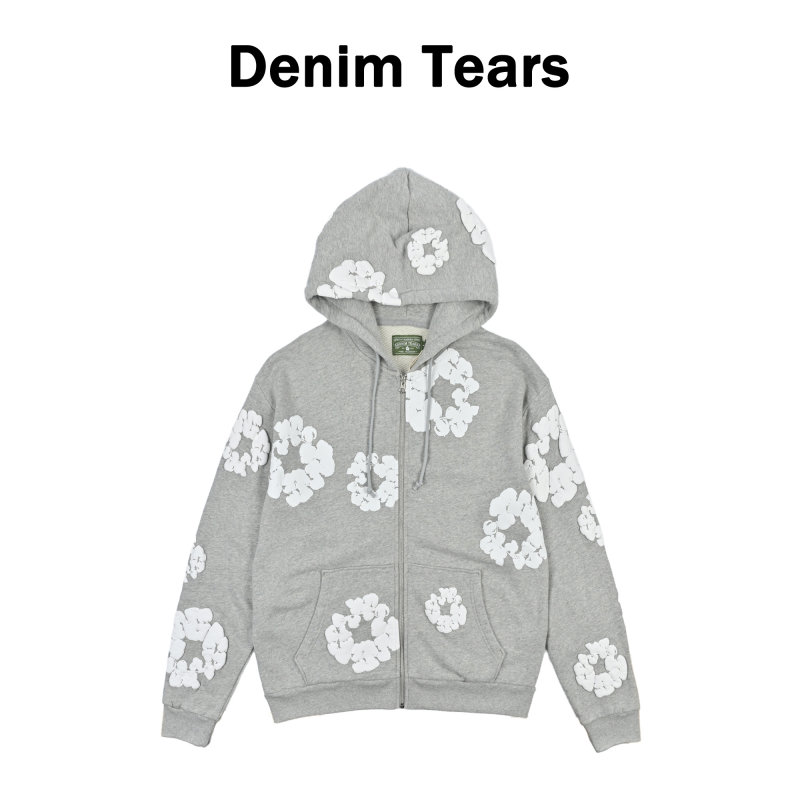 Cloud Puff Zip Hoodie Grey Kids view
