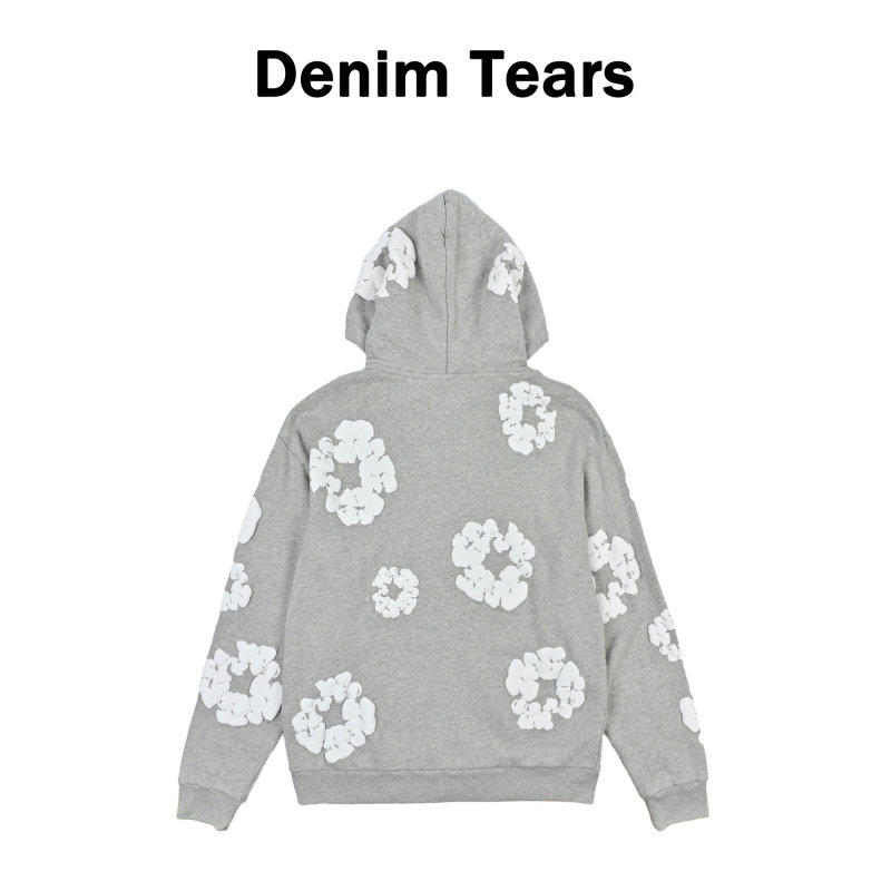 Cloud Puff Zip Hoodie Grey Kids view