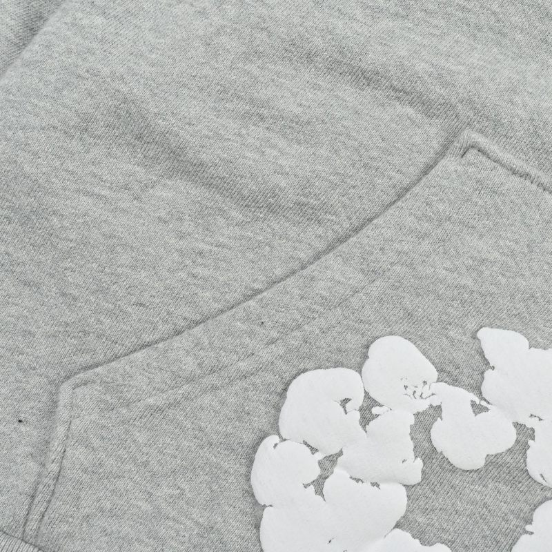 Cloud Puff Zip Hoodie Grey Kids view