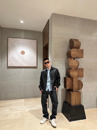 Black Leather Shirt Jacket