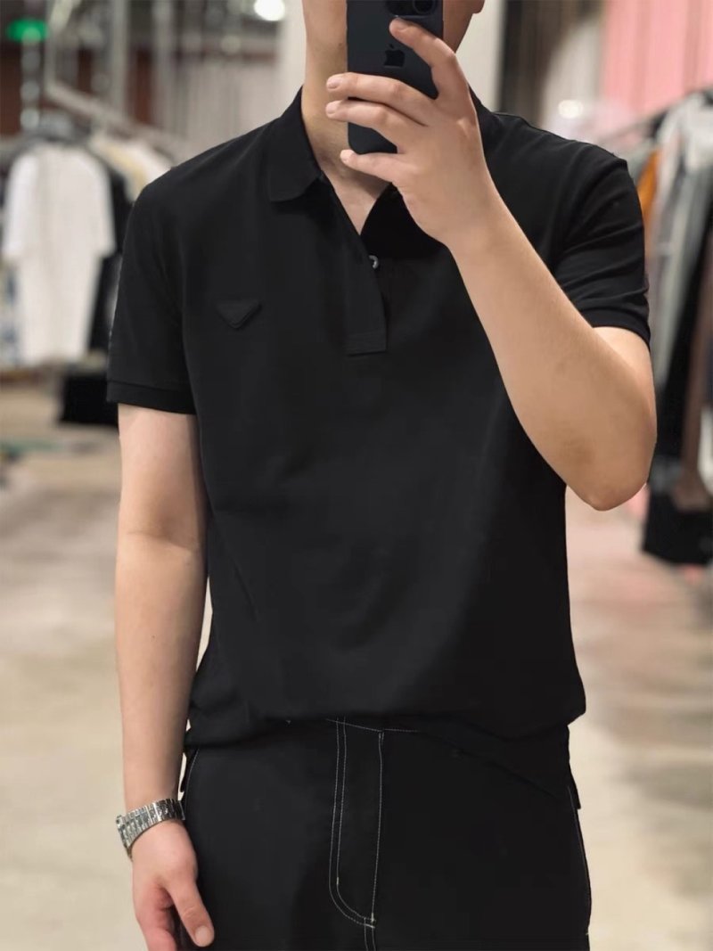 Black Short Sleeve Polo Shirt