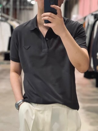 Black Short Sleeve Polo Shirt view 2