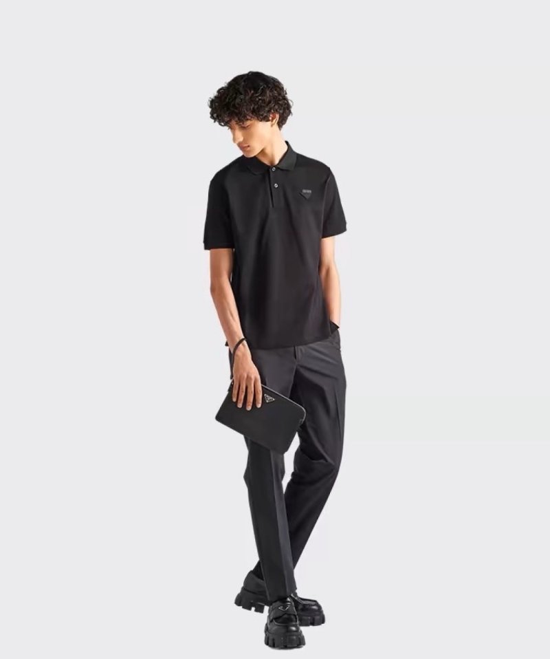 Black Short Sleeve Polo Shirt view