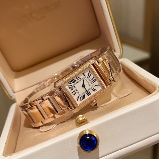 Cartier Tank Must 1:1 Replica Rose Gold Diamond Watch