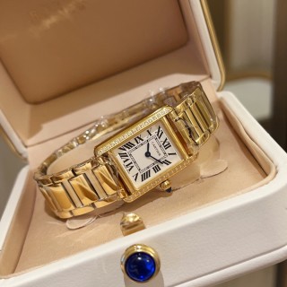 Cartier Tank Must 1:1 Replica Rose Gold Diamond Watch view 2