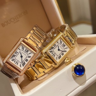 Cartier Tank Must 1:1 Replica Rose Gold Diamond Watch view 3