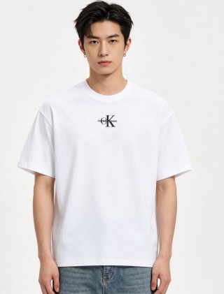 Calvin Klein CK Monogram White T-Shirt view 3