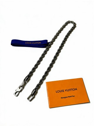 Louis Vuitton Silver Chain Necklace - Twisted Link Style view 2