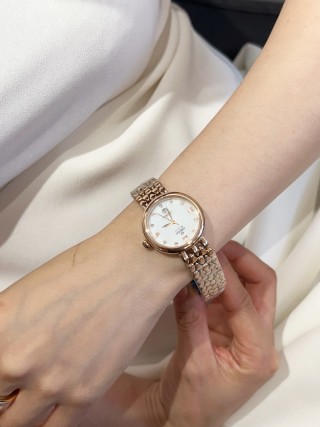Omega Elegance 28MM Rose Gold Diamond Bezel Watch view 6