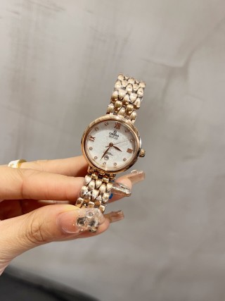 Omega Elegance 28MM Rose Gold Diamond Bezel Watch view 8