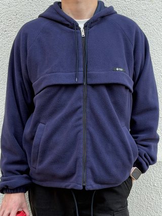Navy Fleece Full-Zip Hoodie Jacket view 8