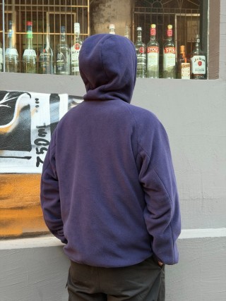 Navy Fleece Full-Zip Hoodie Jacket view 9