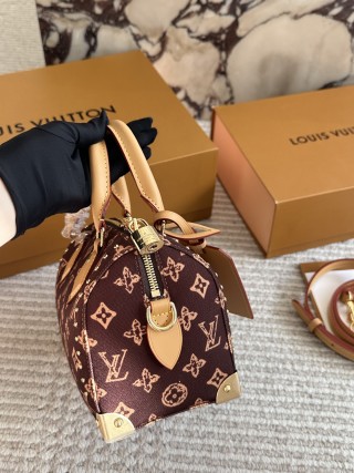 Louis Vuitton Nano Speedy Monogram Canvas Burgundy view 4