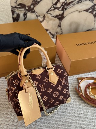 Louis Vuitton Nano Speedy Monogram Canvas Burgundy view 6