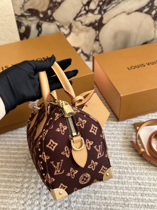 Louis Vuitton Nano Speedy Monogram Canvas Burgundy view 8
