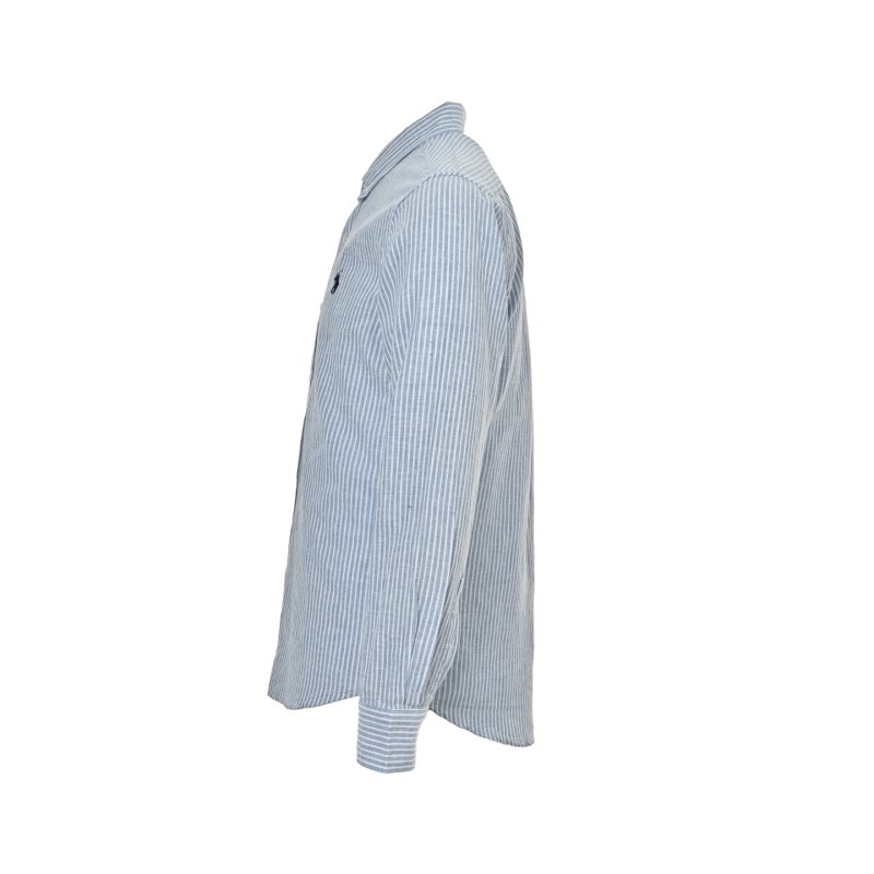 Blue Striped Casual Button-Up Shirt view