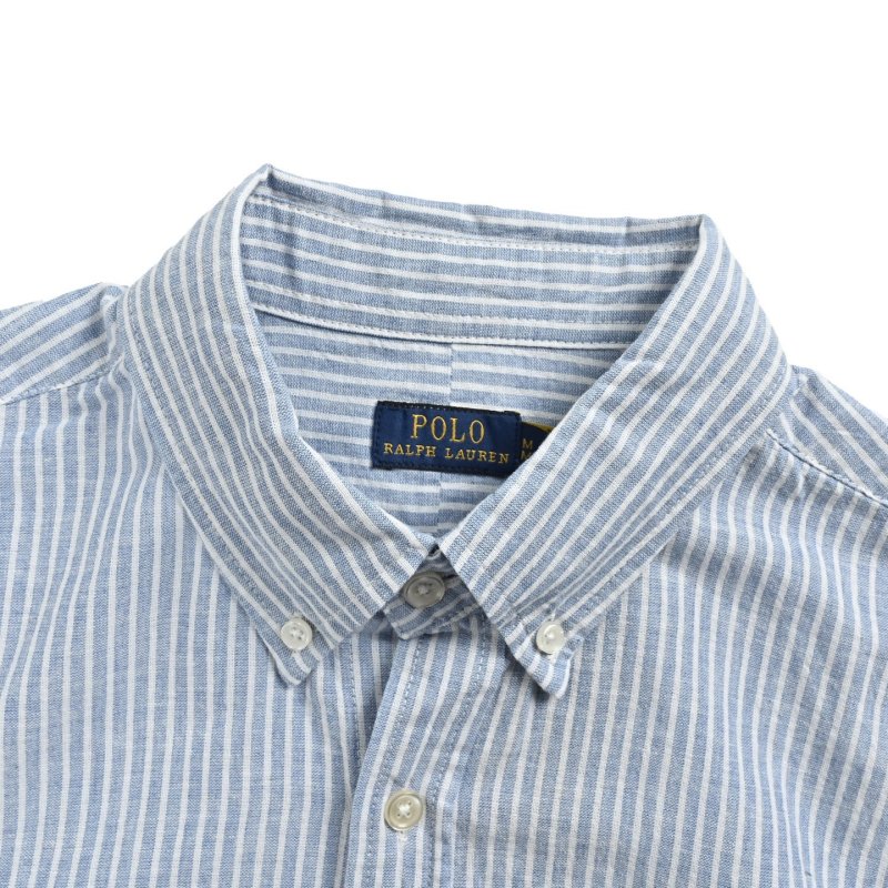 Blue Striped Casual Button-Up Shirt view
