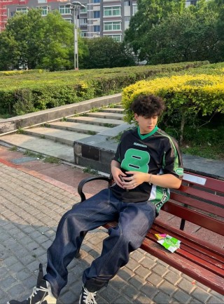 Supreme Black Green Colorblock Short Sleeve T-Shirt view 6