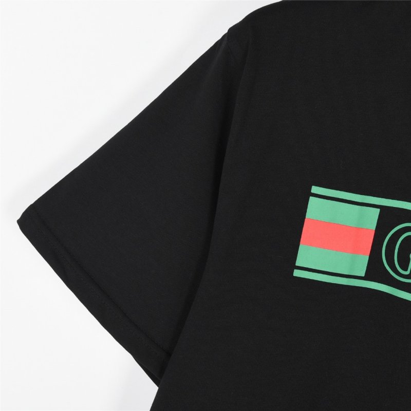 Gucci Logo Stripe Black T-Shirt view