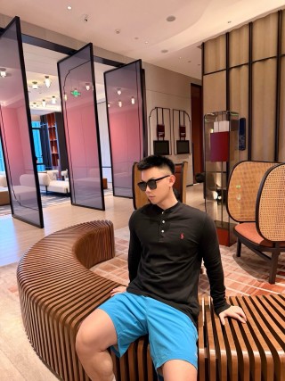 Ralph Lauren Black Long Sleeve Polo Shirt view 2