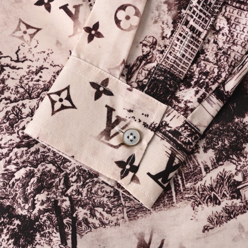 Louis Vuitton Monogram Toile Iconography Print Oversized Shirt Cream view
