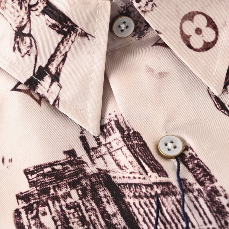 Louis Vuitton Monogram Toile Iconography Print Oversized Shirt Cream view