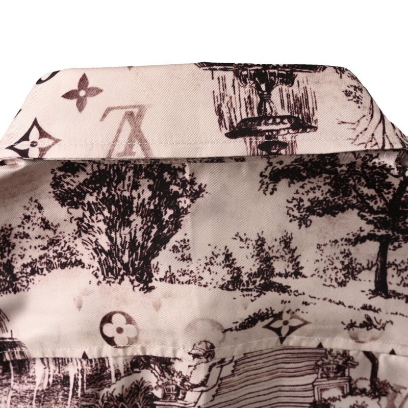 Louis Vuitton Monogram Toile Iconography Print Oversized Shirt Cream view