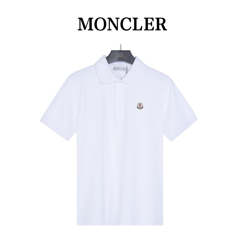 Moncler White Short-Sleeve Polo Shirt view