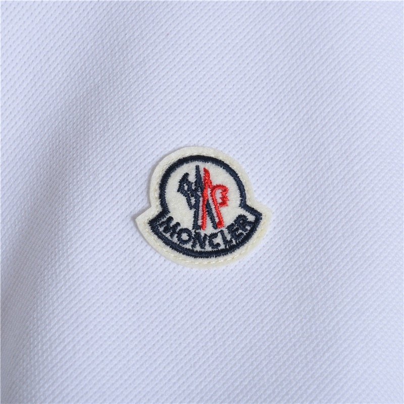 Moncler White Short-Sleeve Polo Shirt view