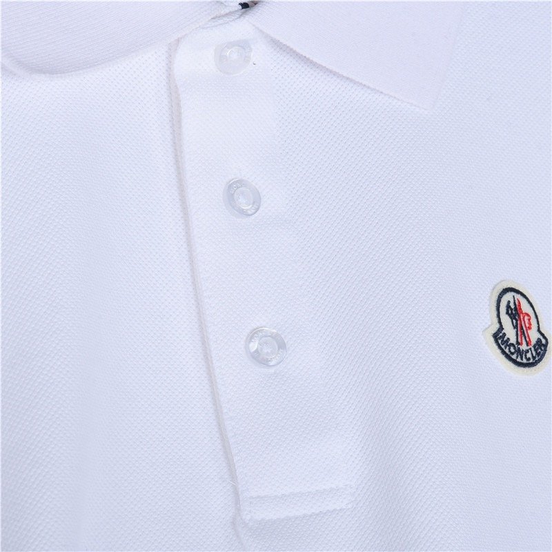 Moncler White Short-Sleeve Polo Shirt view