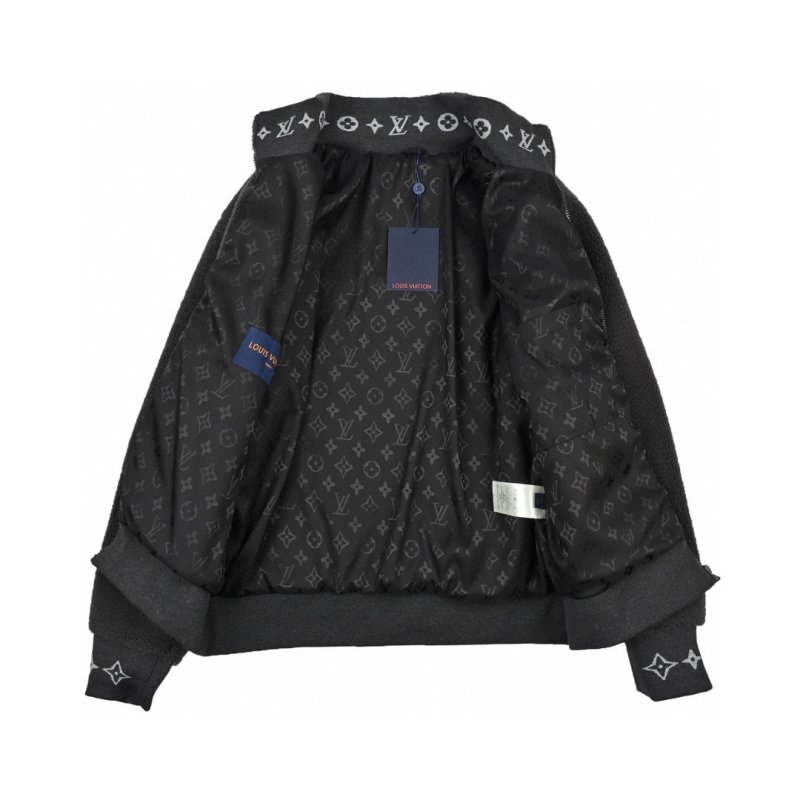 Charcoal Fleece Zip Jacket with Woven Badge view
