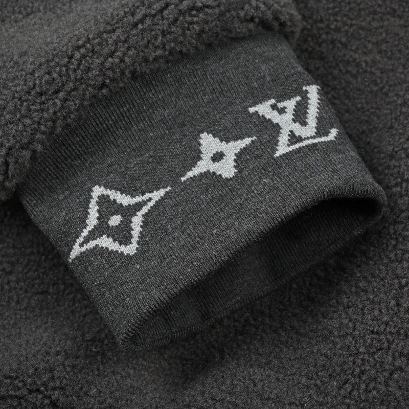 Charcoal Fleece Zip Jacket with Woven Badge view