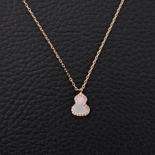 Qeelin White Mother-of-Pearl Gourd Pendant Necklace view 3