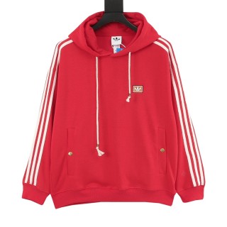 Adidas Originals Red CNY Hoodie with Three Stripes